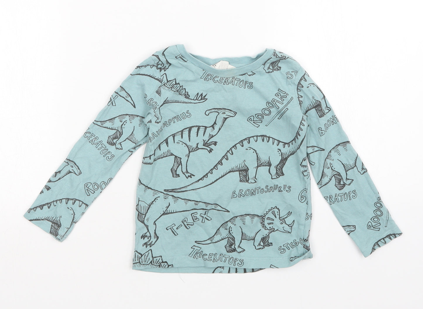 H&M Boys Green   Basic T-Shirt Size 18-24 Months