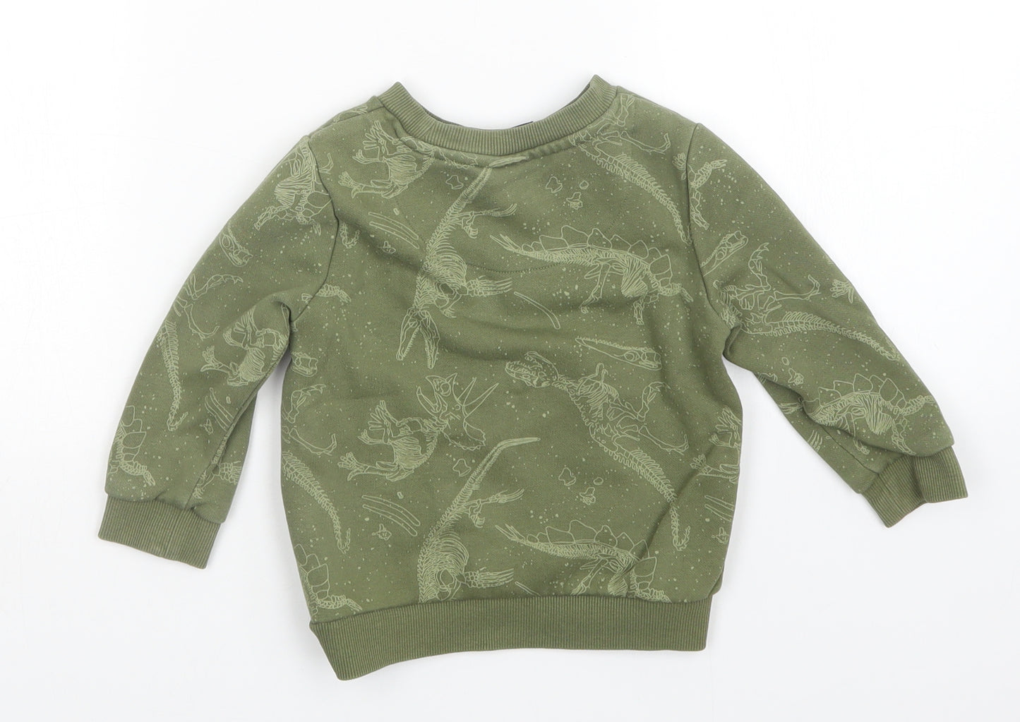 Jurassic Park Boys Green   Pullover Jumper Size 18-24 Months