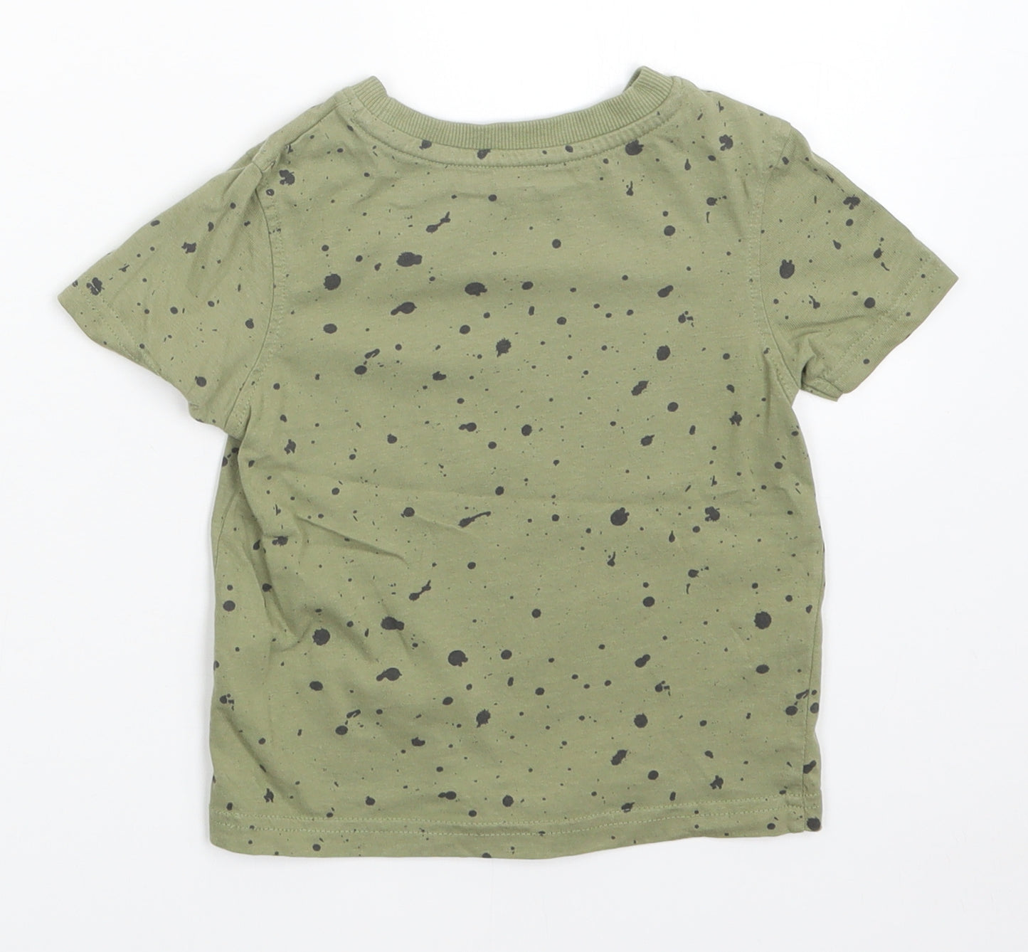 George Boys Green Polka Dot  Basic T-Shirt Size 18-24 Months