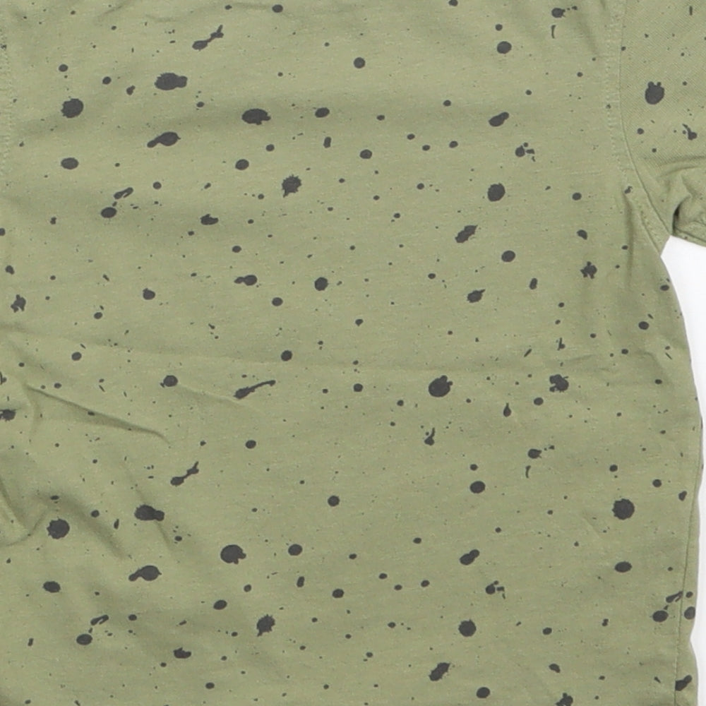 George Boys Green Polka Dot  Basic T-Shirt Size 18-24 Months