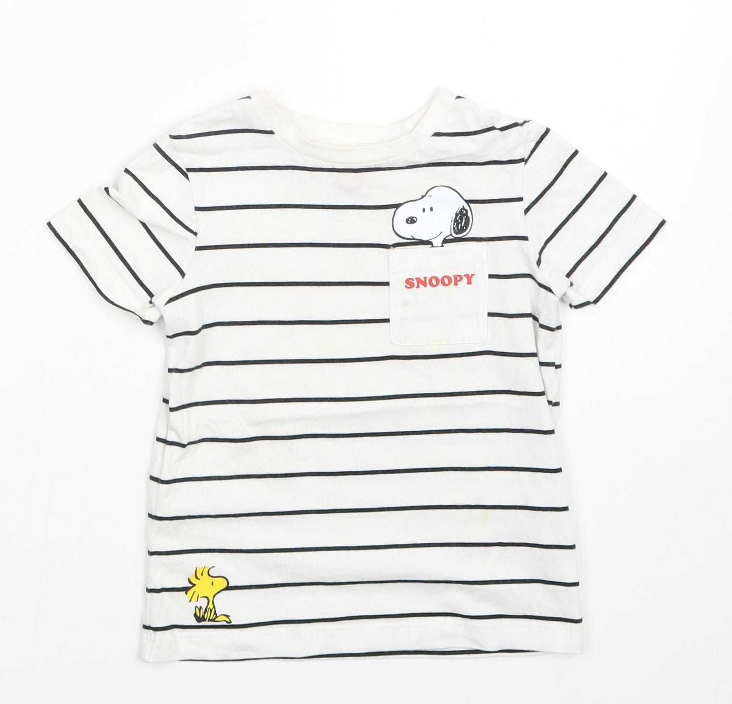 George Boys Multicoloured Striped  Basic T-Shirt Size 18-24 Months  - snoopy
