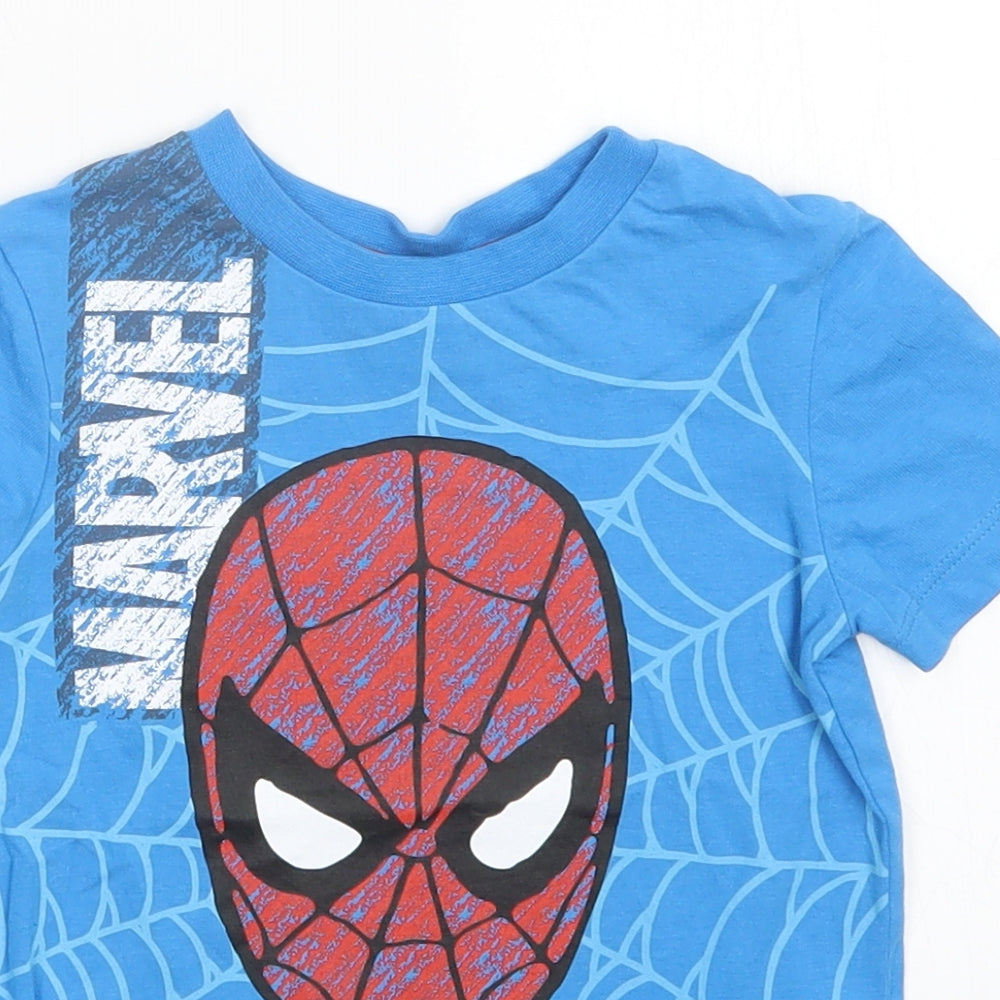 George Boys Blue   Basic T-Shirt Size 18-24 Months  - Spiderman