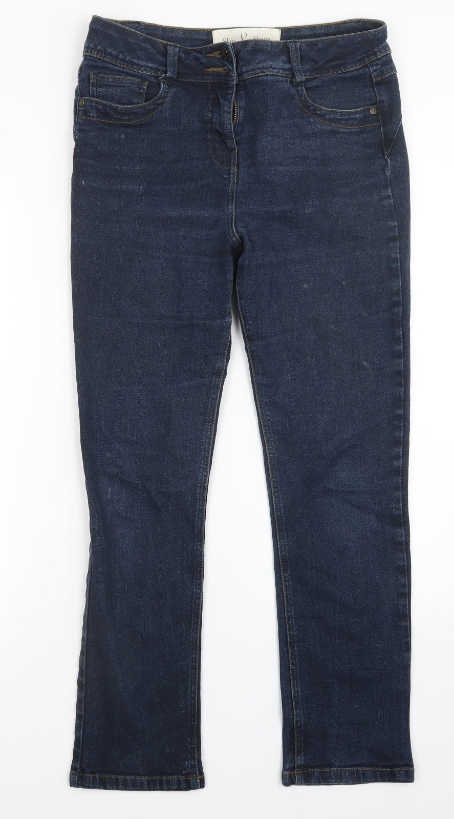 BHS Womens Blue   Straight Jeans Size 14 L29 in