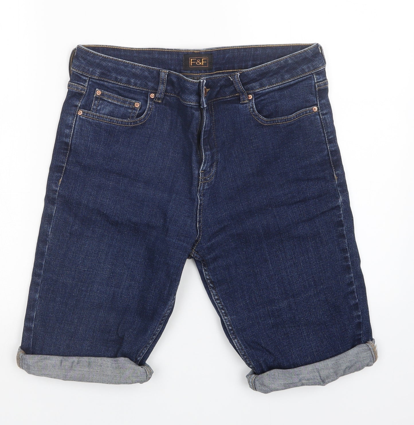 F&F Womens Blue   Mom Shorts Size 12