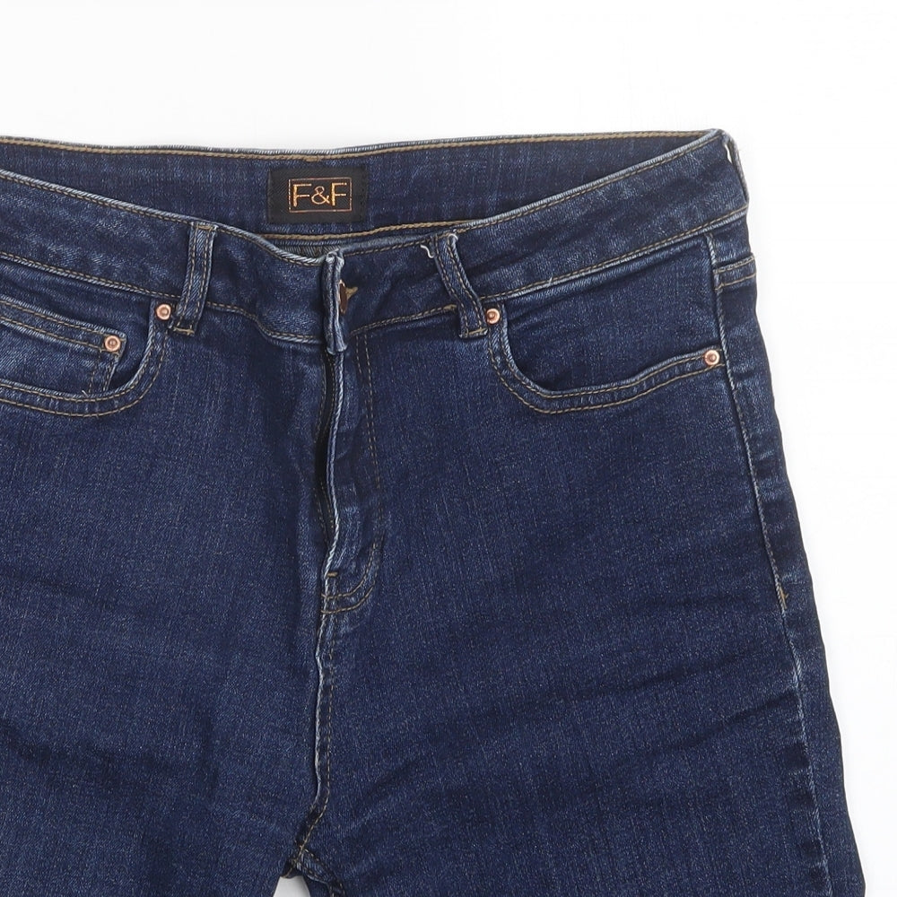 F&F Womens Blue   Mom Shorts Size 12
