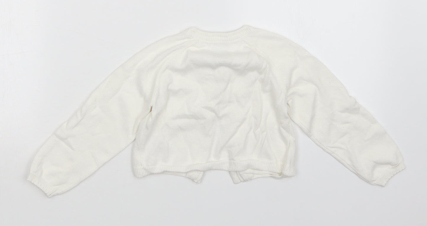 Jasper Conran Girls White   Cardigan Jumper Size 12-18 Months