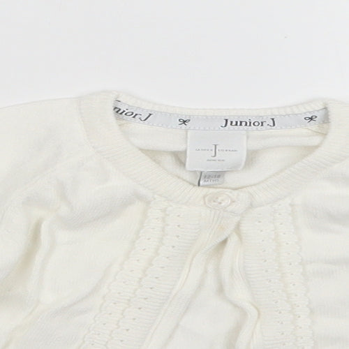 Jasper Conran Girls White   Cardigan Jumper Size 12-18 Months