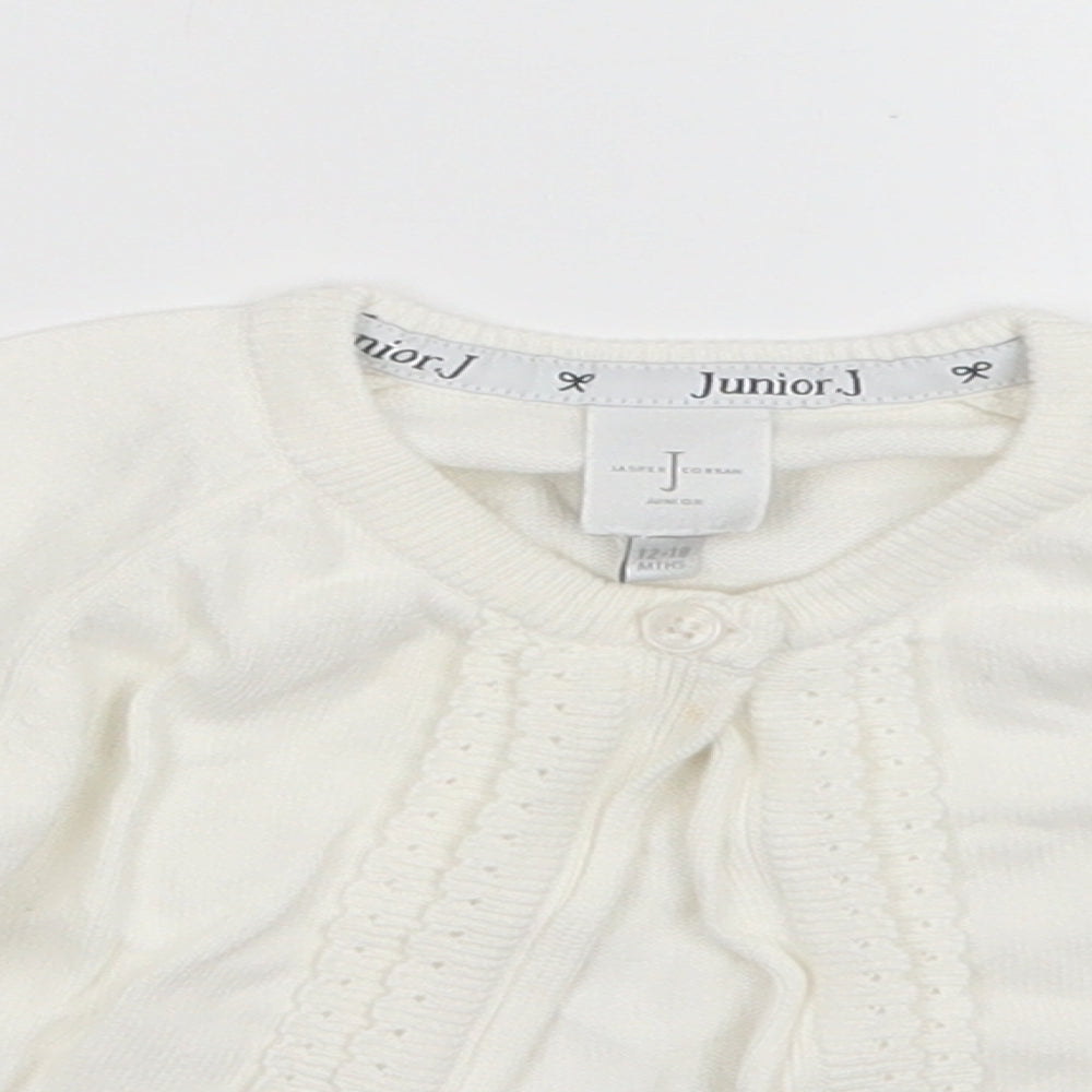 Jasper Conran Girls White   Cardigan Jumper Size 12-18 Months