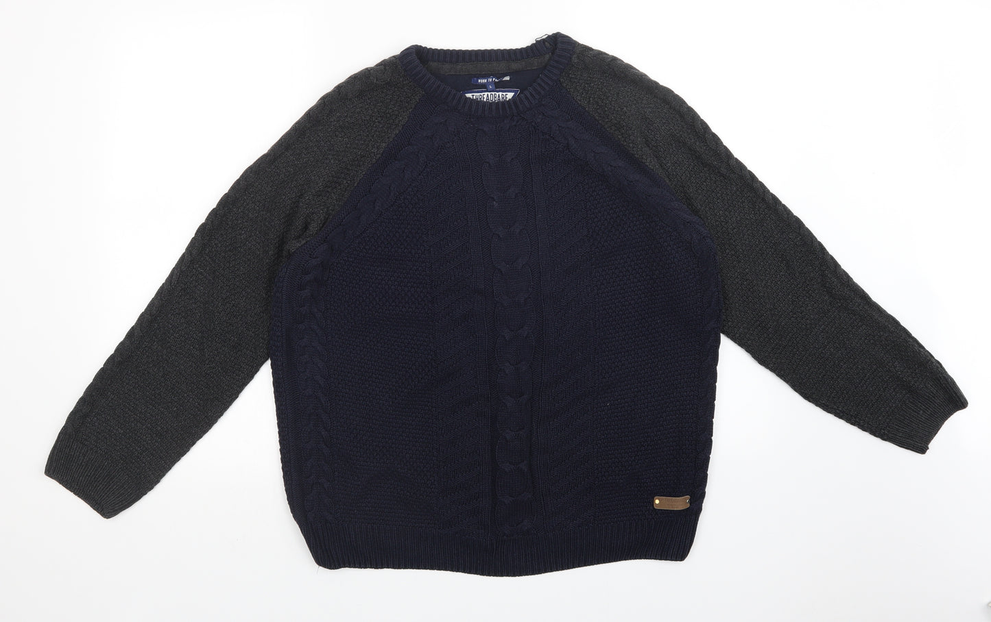 Threadbare Mens Multicoloured   Pullover Jumper Size L