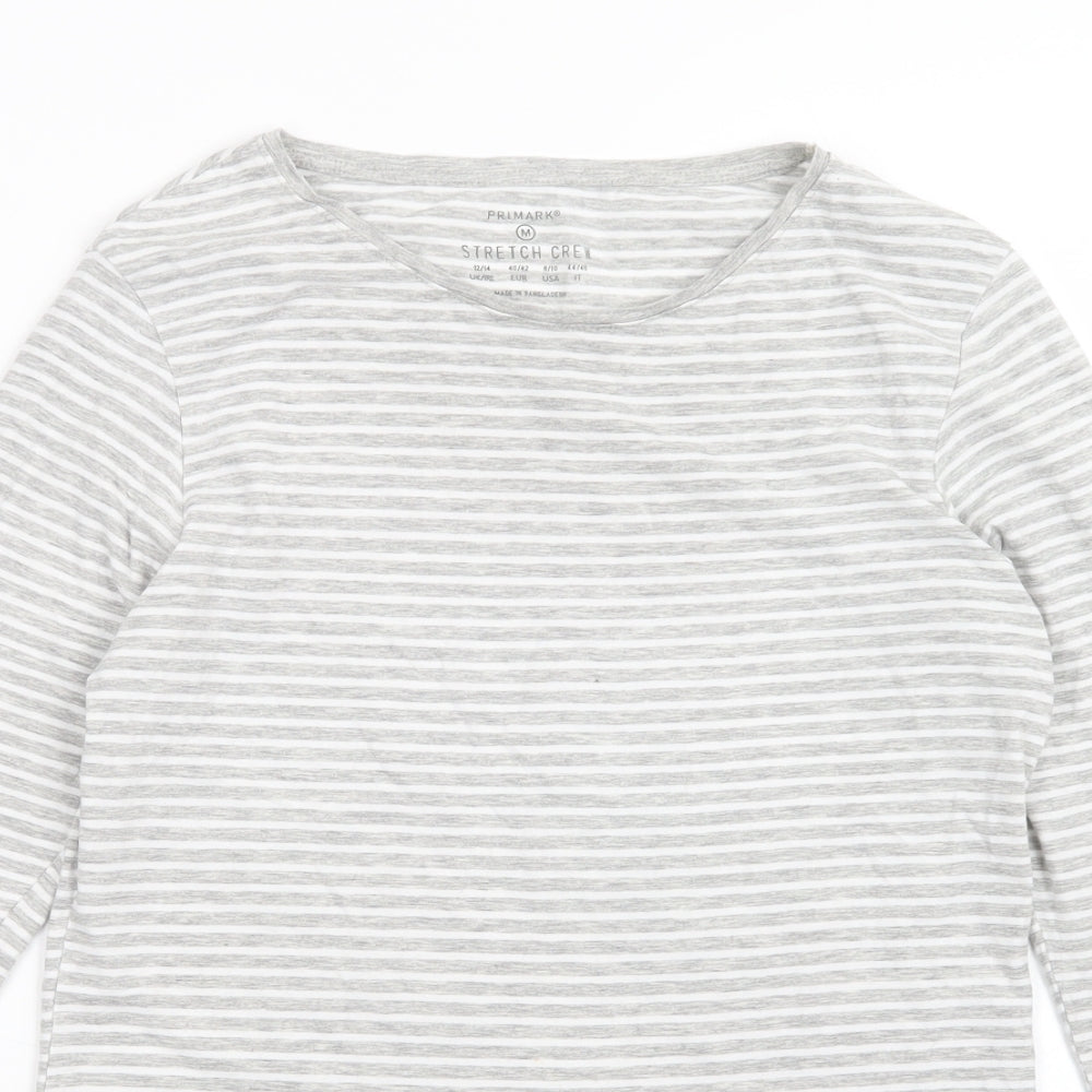 Primark Womens Multicoloured Striped  Basic T-Shirt Size M