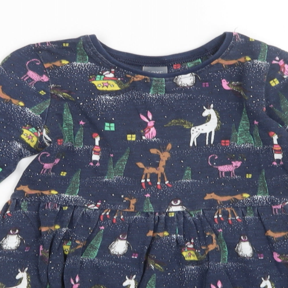 NEXT Girls Blue   T-Shirt Dress  Size 4-5 Years