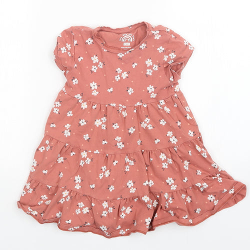 F&F Girls Pink Floral  A-Line  Size 4-5 Years