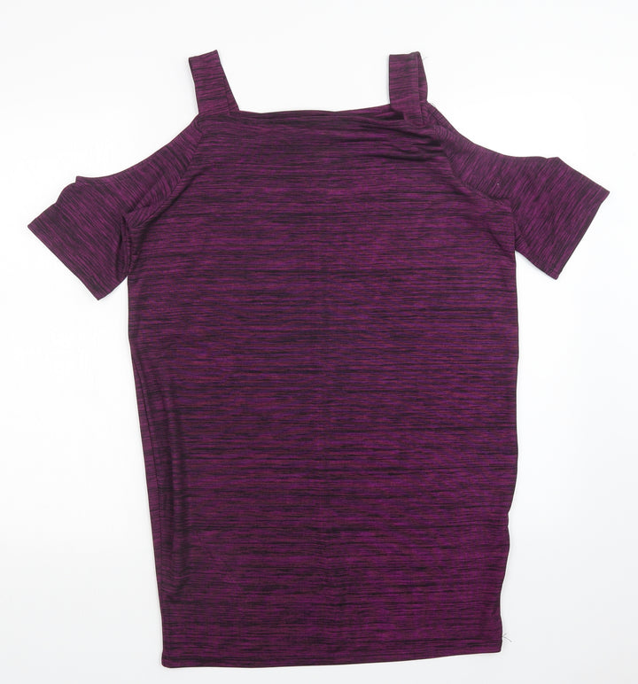 So Fabulous Womens Purple   Basic Blouse Size 14