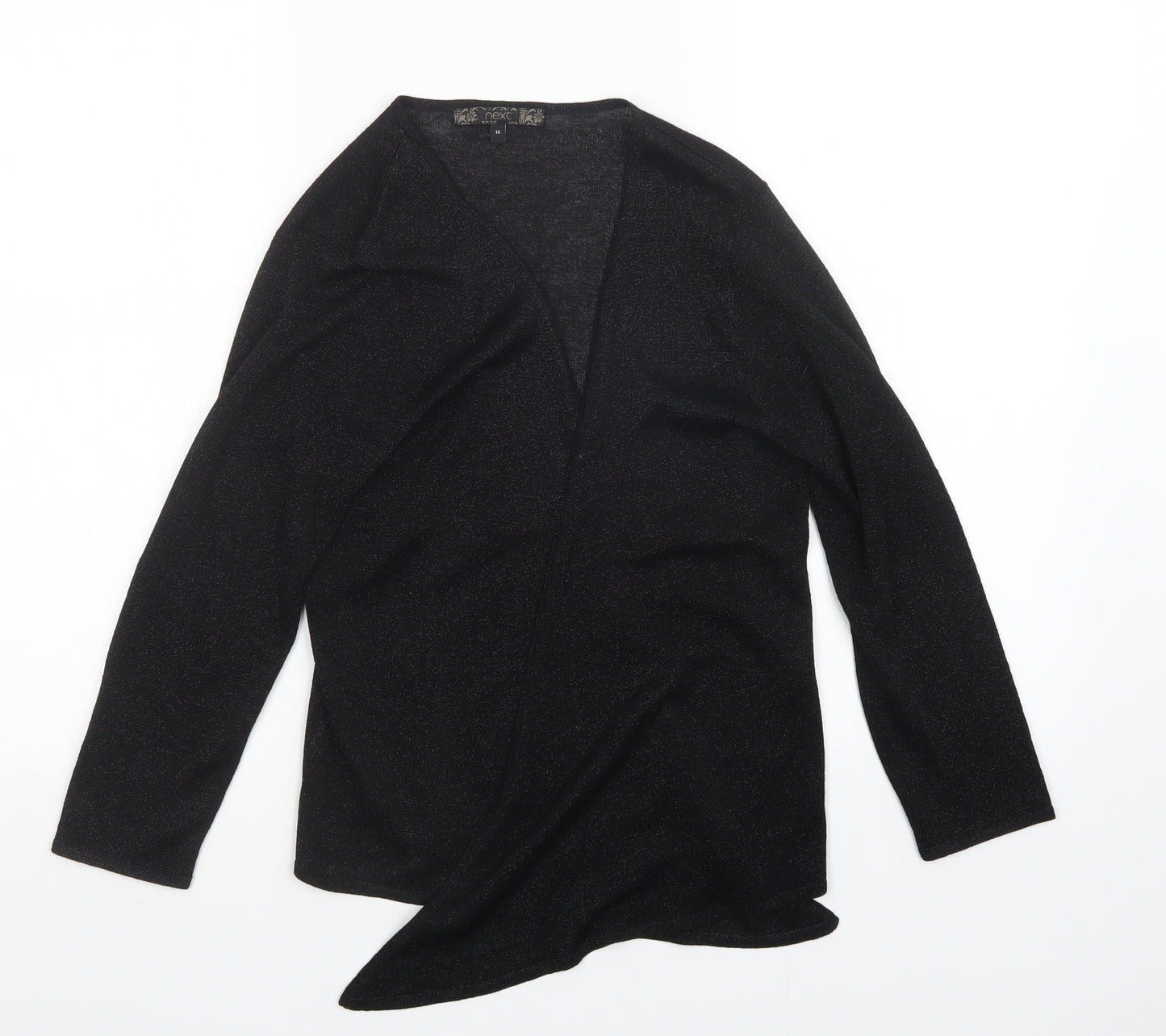 NEXT Womens Black   Wrap Jumper Size 14