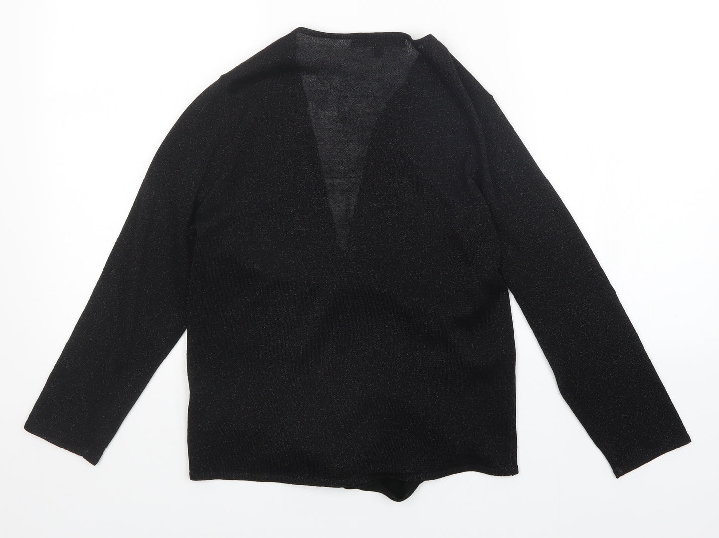 NEXT Womens Black   Wrap Jumper Size 14