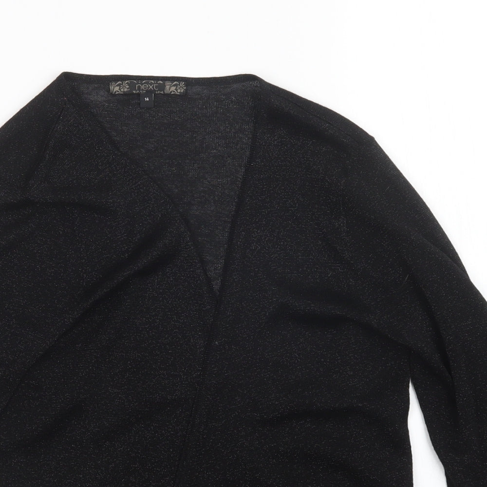 NEXT Womens Black   Wrap Jumper Size 14