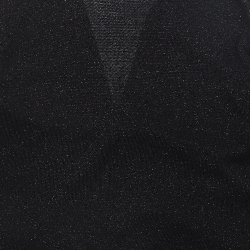 NEXT Womens Black   Wrap Jumper Size 14