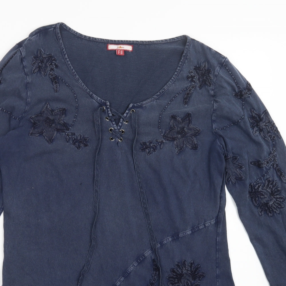 Joe Browns Womens Blue Floral  Basic Blouse Size 14
