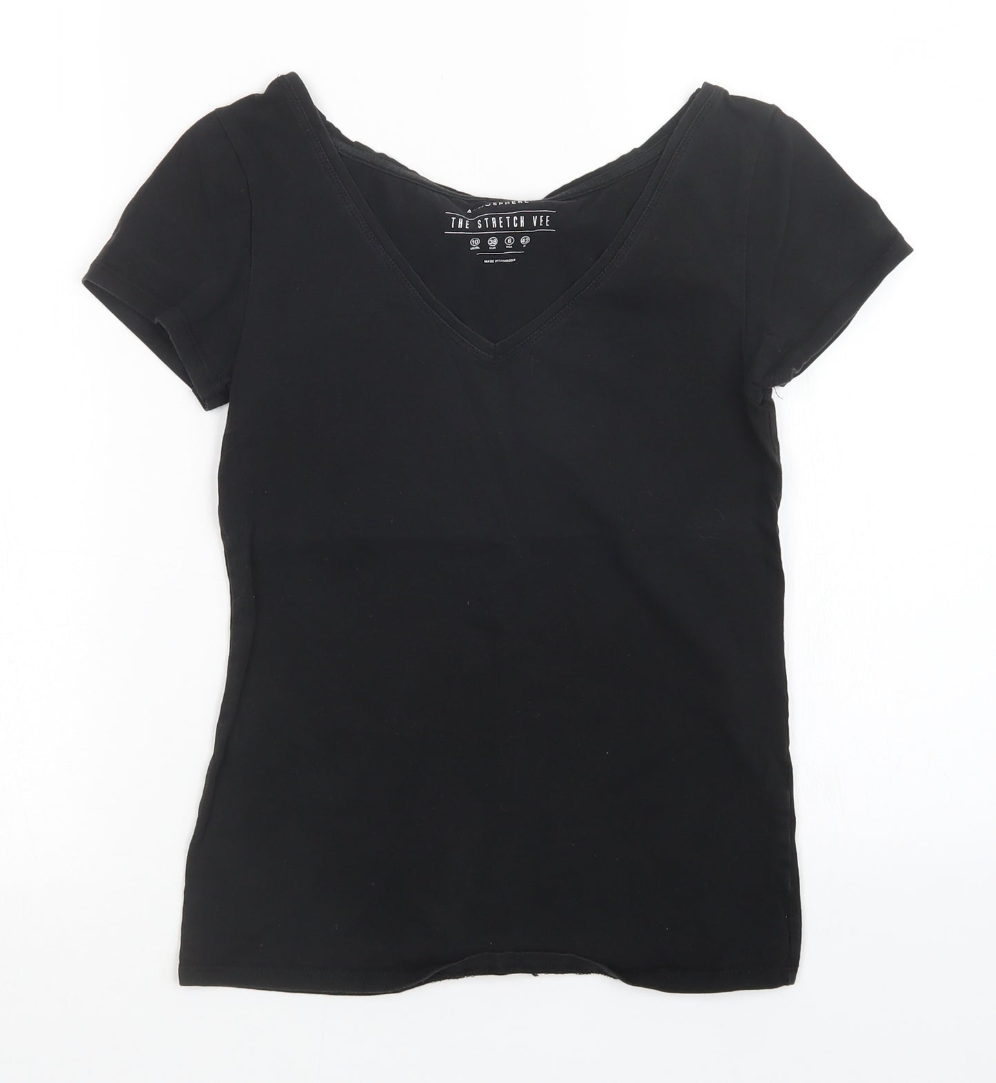 Atmosphere Womens Black   Basic T-Shirt Size 10