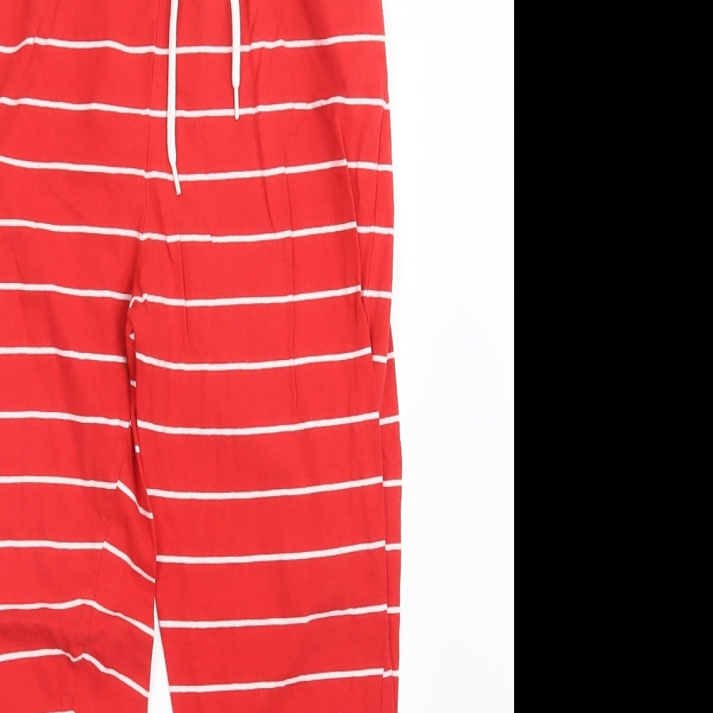 Primark Womens Red Striped   Pyjama Pants Size XS