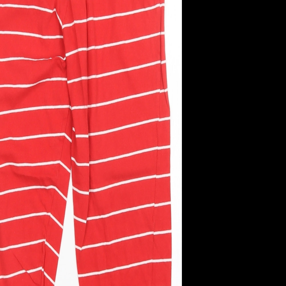 Primark Womens Red Striped   Pyjama Pants Size XS