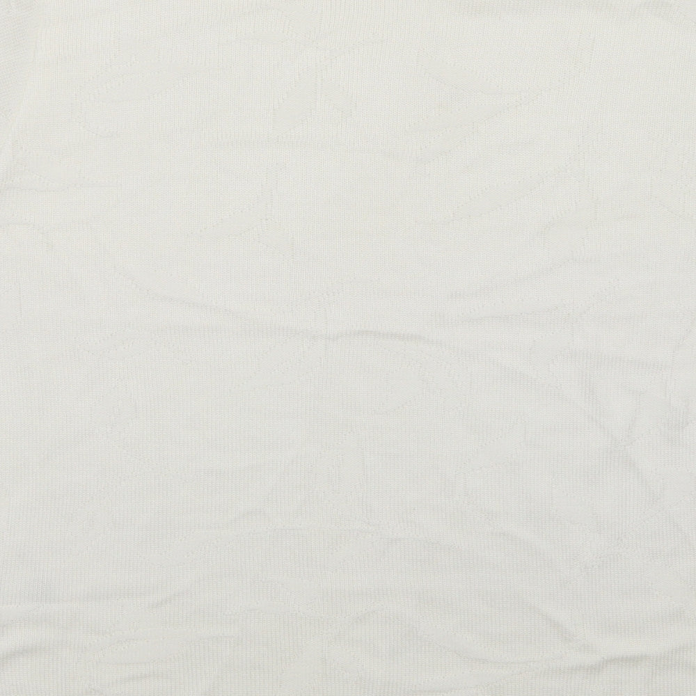 Keeno Womens White Floral  Pullover Jumper