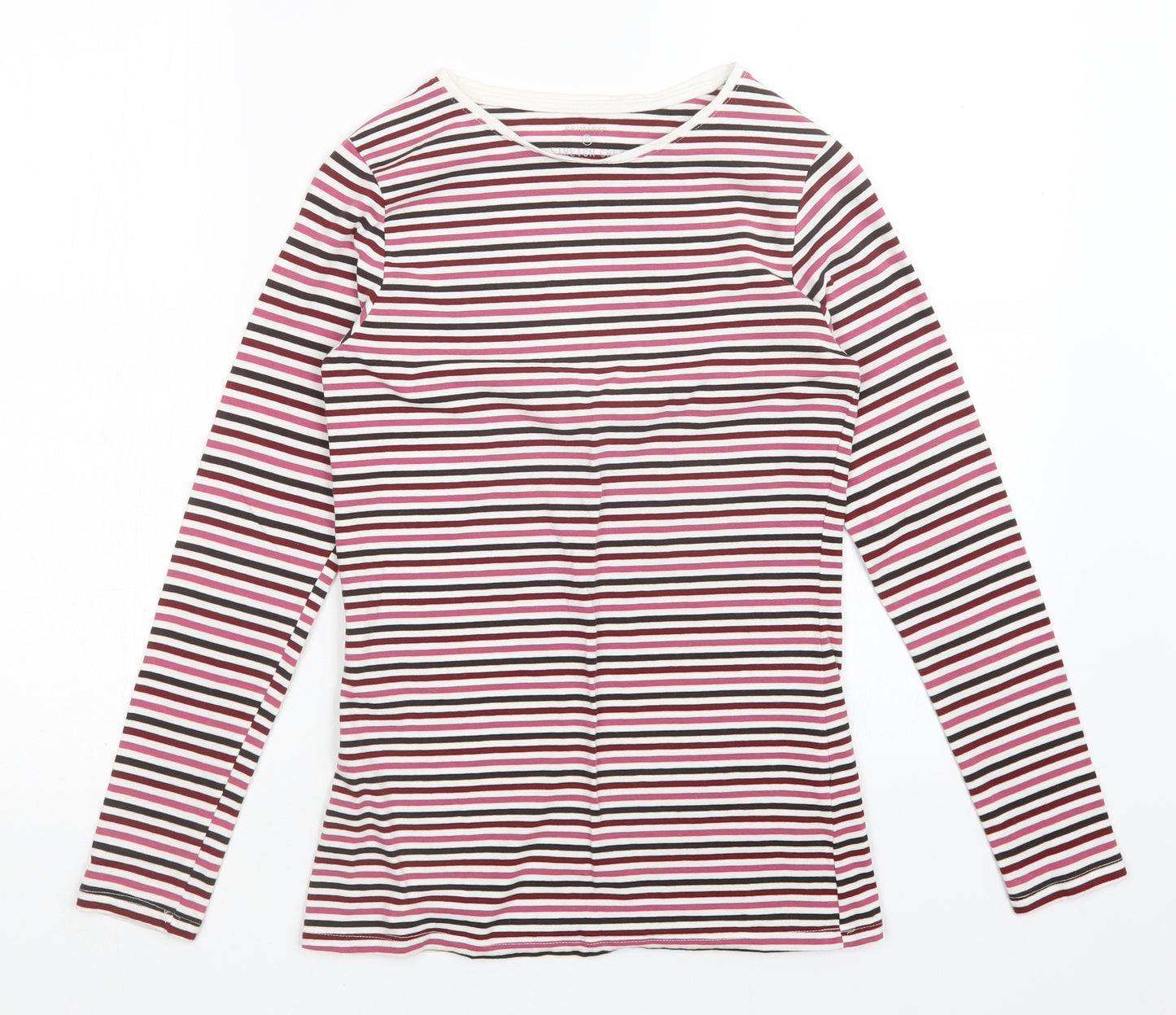 Primark Womens Multicoloured Striped  Basic T-Shirt Size S