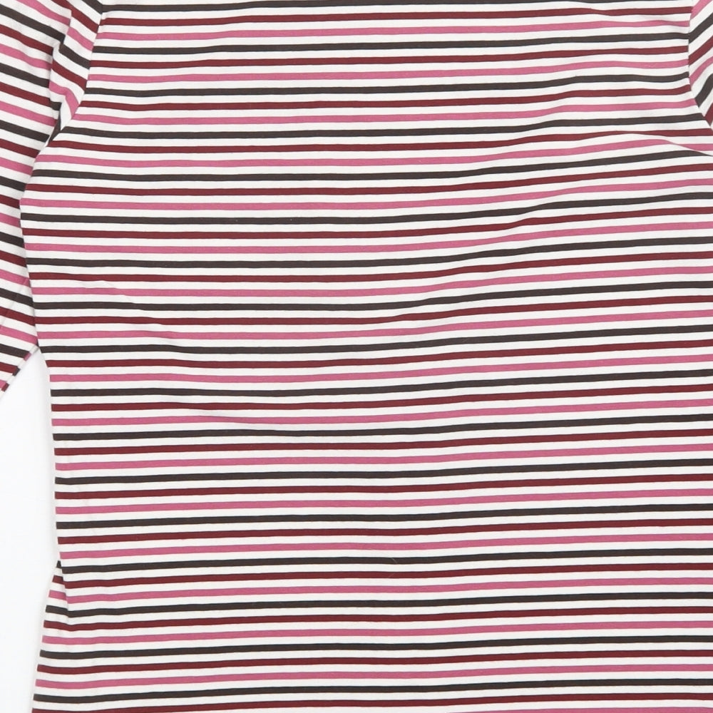 Primark Womens Multicoloured Striped  Basic T-Shirt Size S