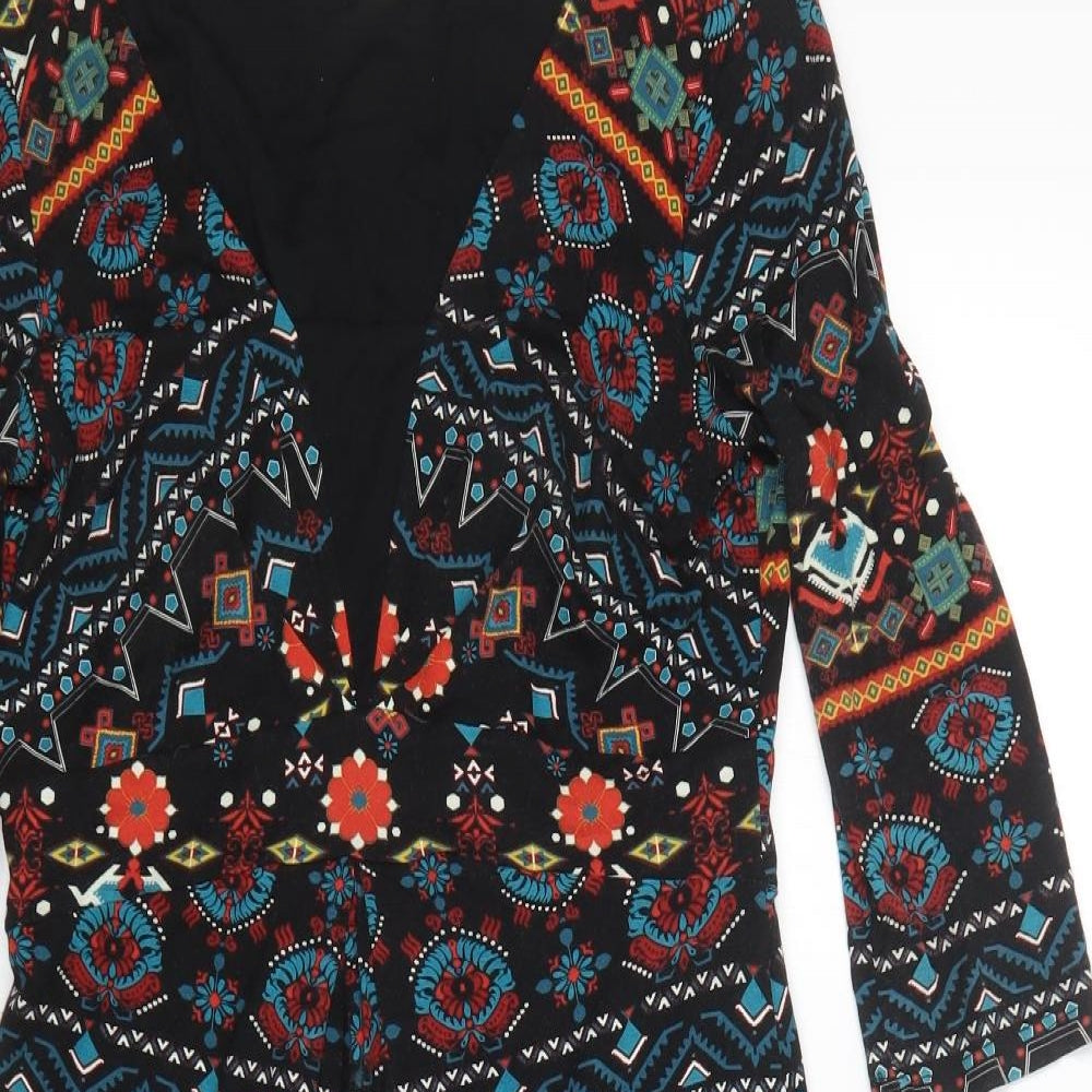 Monsoon Womens Multicoloured Geometric  A-Line  Size 12