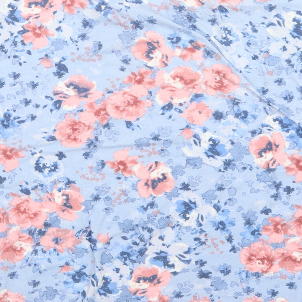 Honor Millburn Womens Purple Floral  Basic T-Shirt Size M