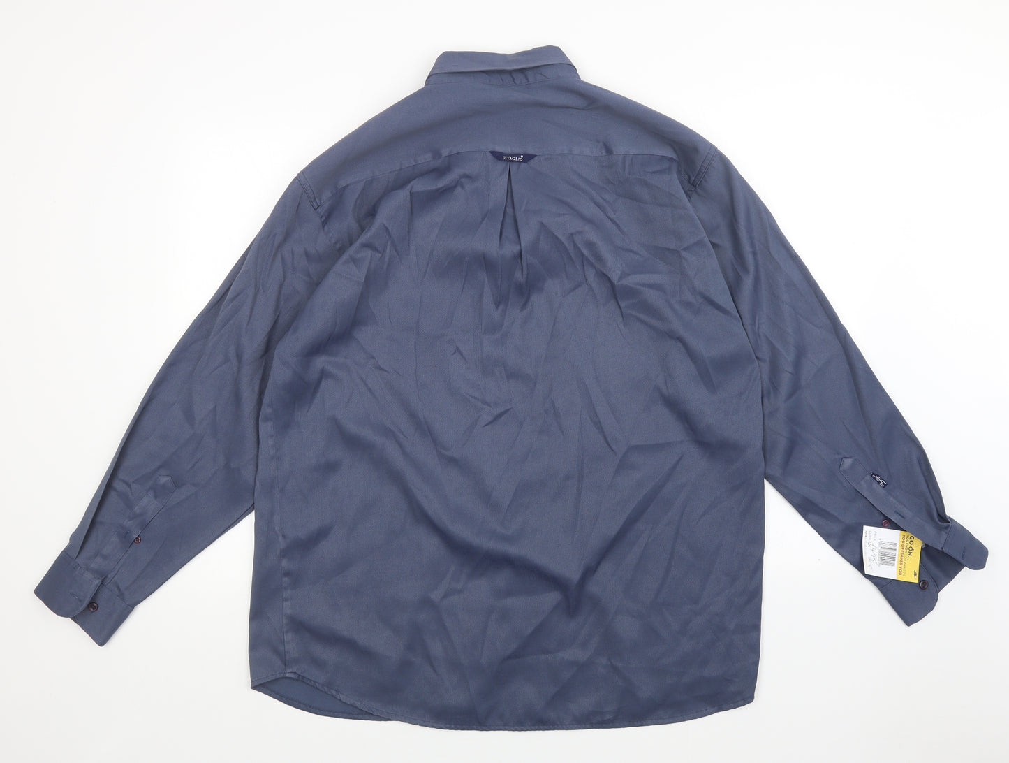 Intaglio Mens Blue    Dress Shirt Size XL