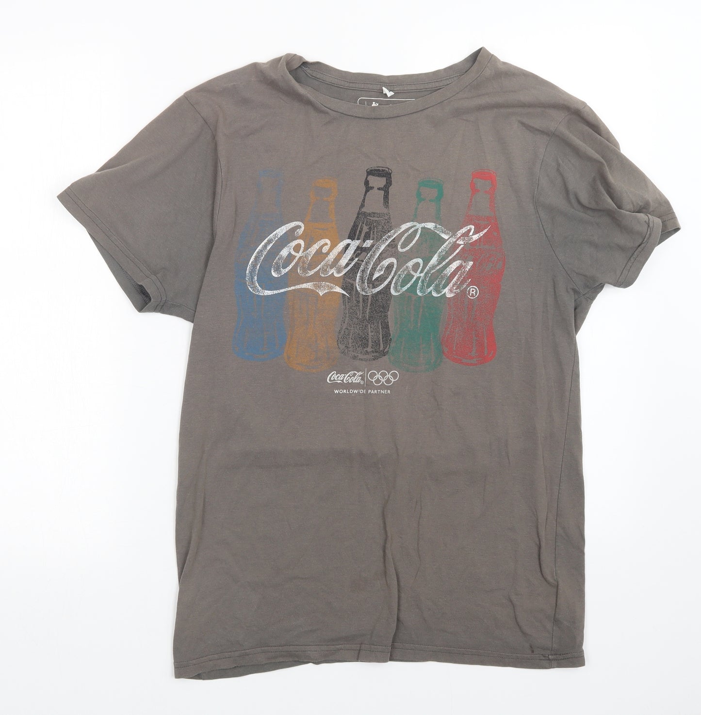 Coca-Cola Mens Brown    T-Shirt Size M