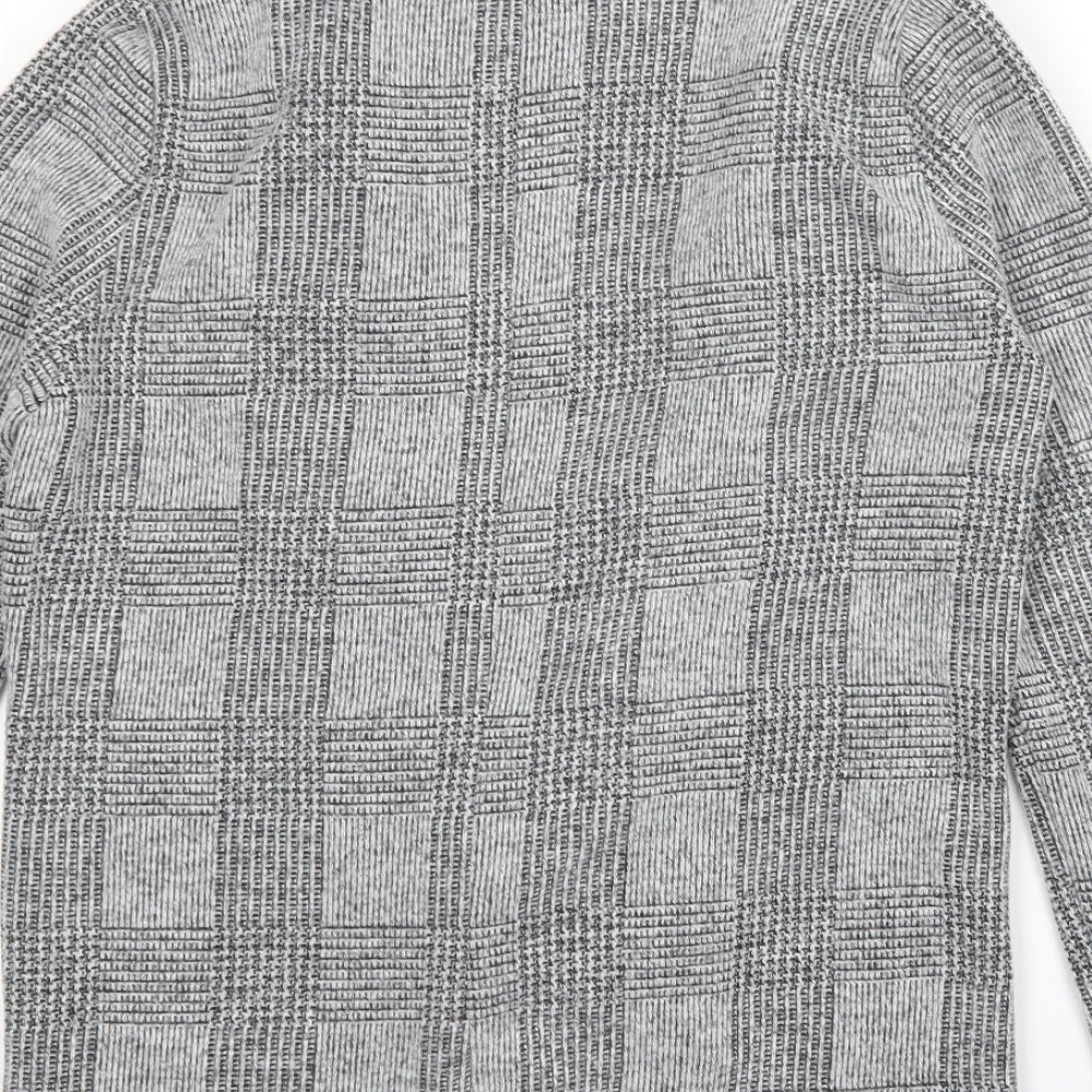 Topshop Womens Multicoloured Check  Cardigan Jumper Size 8