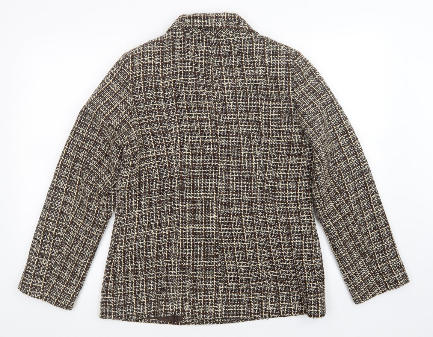 Wardrobe Womens Brown Check  Jacket Blazer Size 12