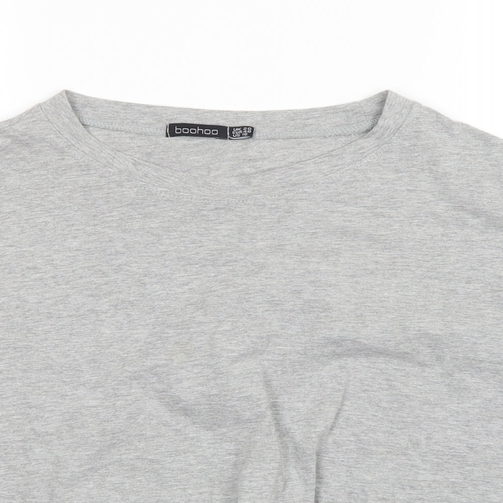 Boohoo Womens Grey   Basic T-Shirt Size 20