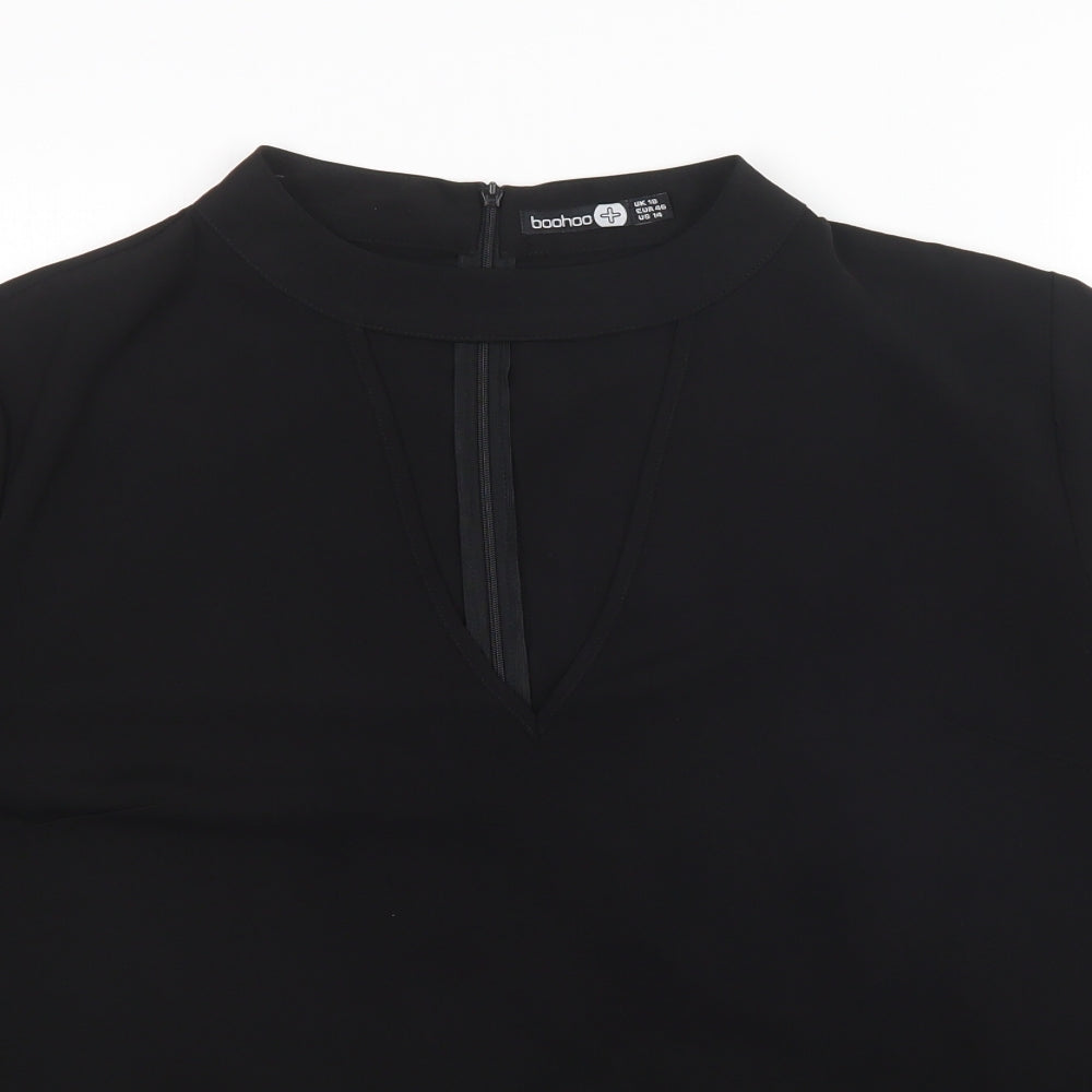 Boohoo Womens Black   Basic Blouse Size 18