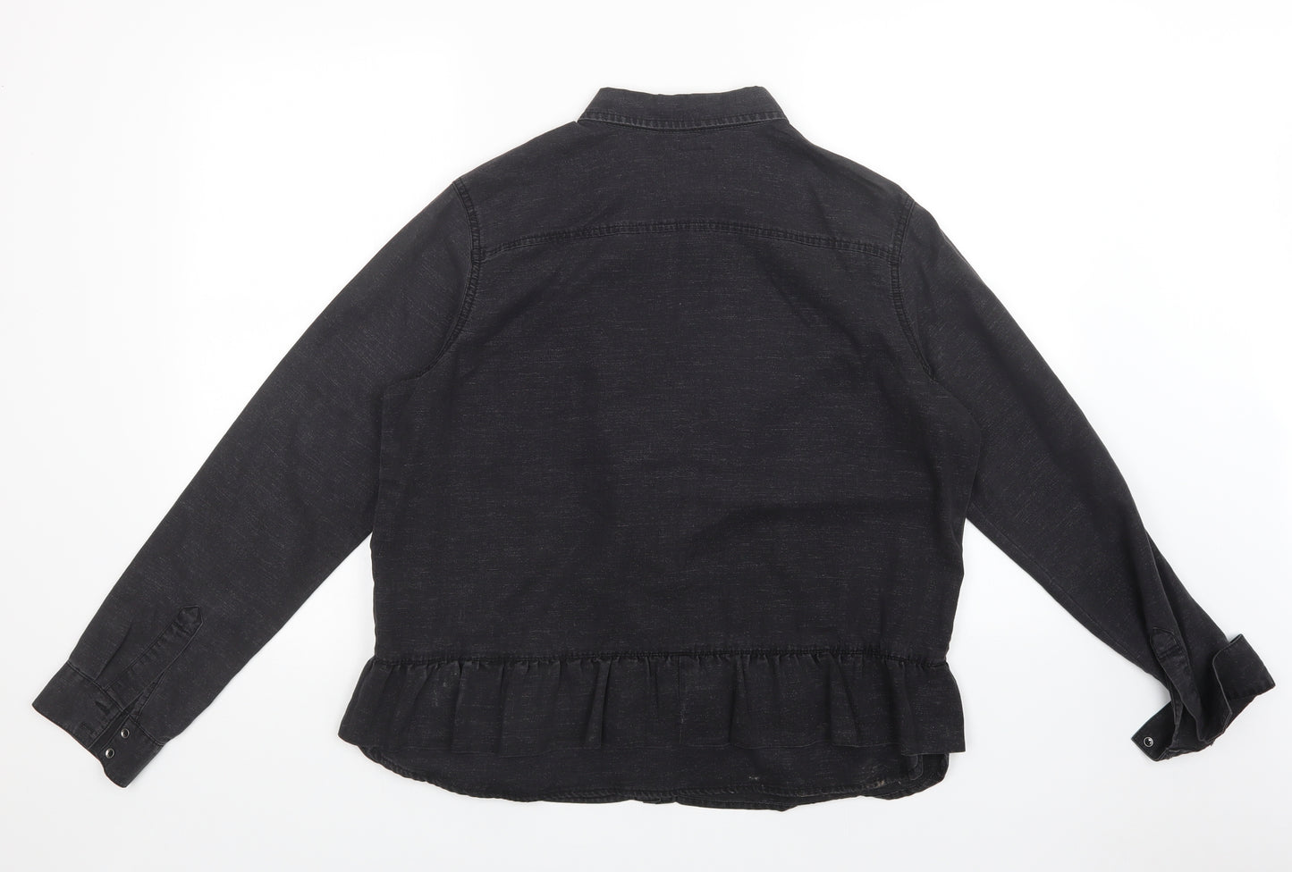 NEXT Womens Black   Basic Button-Up Size 16