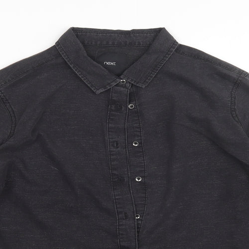 NEXT Womens Black   Basic Button-Up Size 16