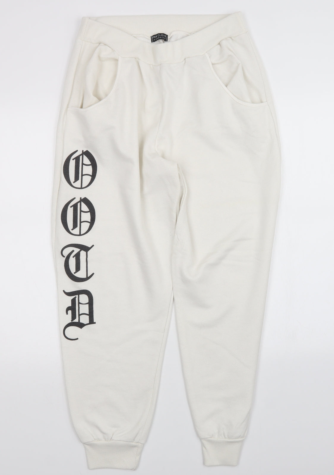 Pink Clove Womens White   Sweatpants Trousers Size 18 L29 in