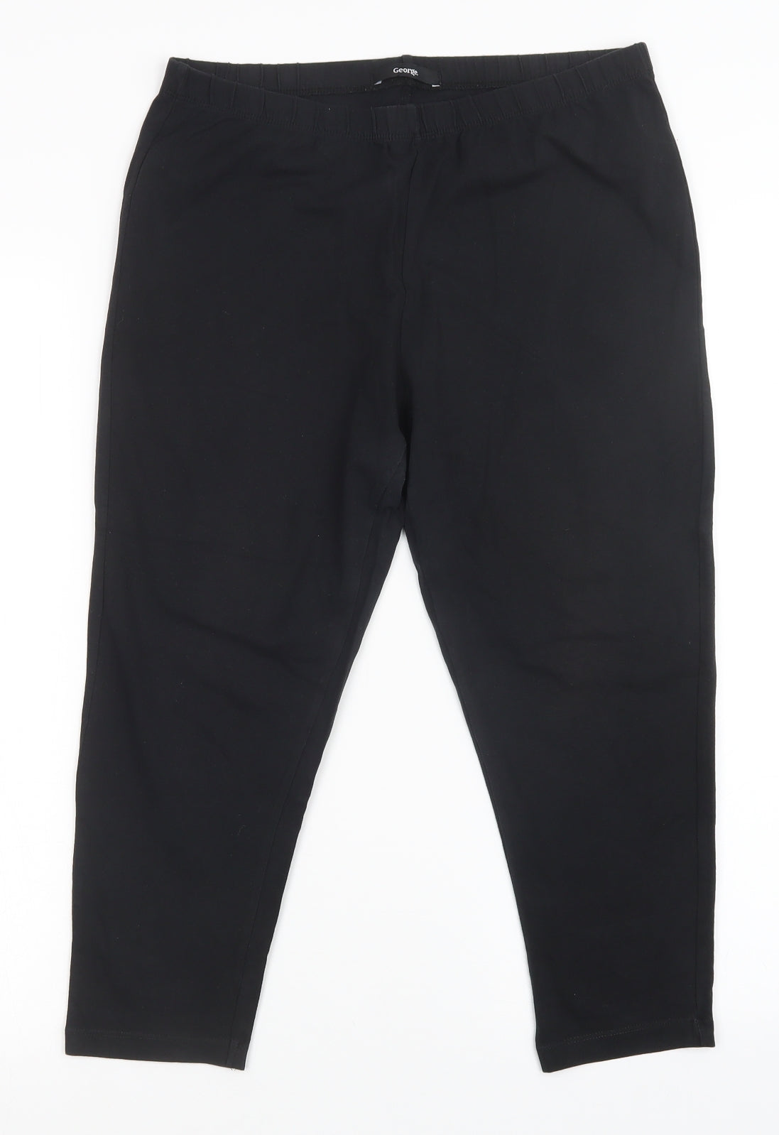 George Womens Black   Pedal Pusher Leggings Size 16 L21 in