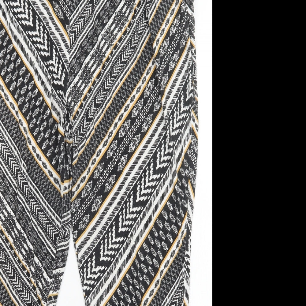 F&F Womens Multicoloured Striped  Harem Trousers Size 18 L28 in