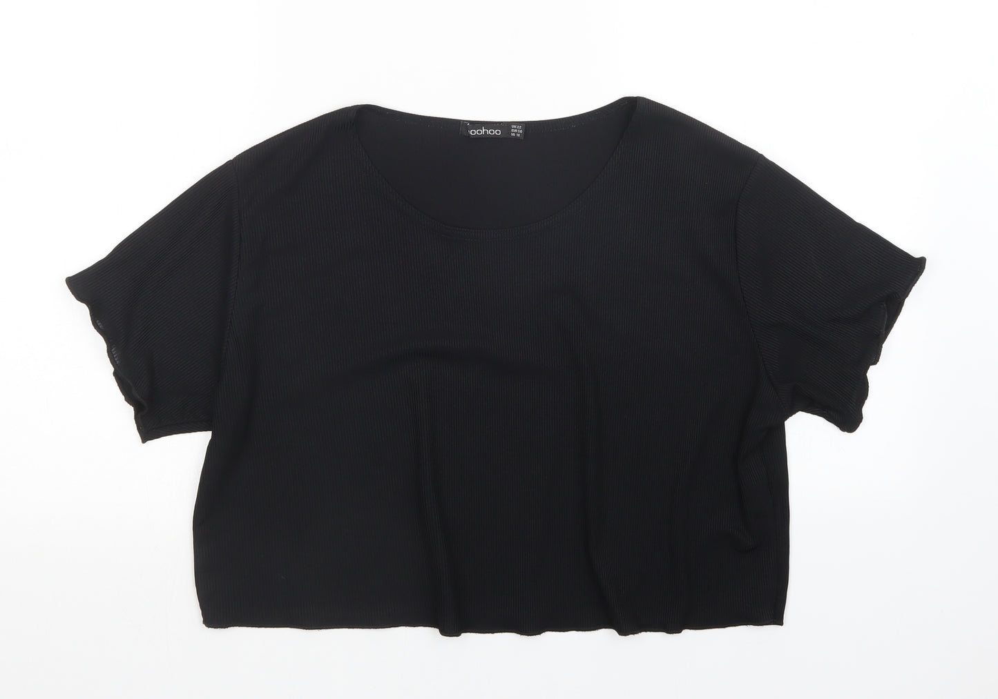 Boohoo Womens Black   Basic Blouse Size 22