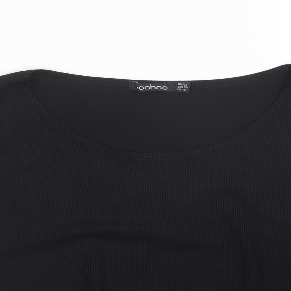 Boohoo Womens Black   Basic Blouse Size 22