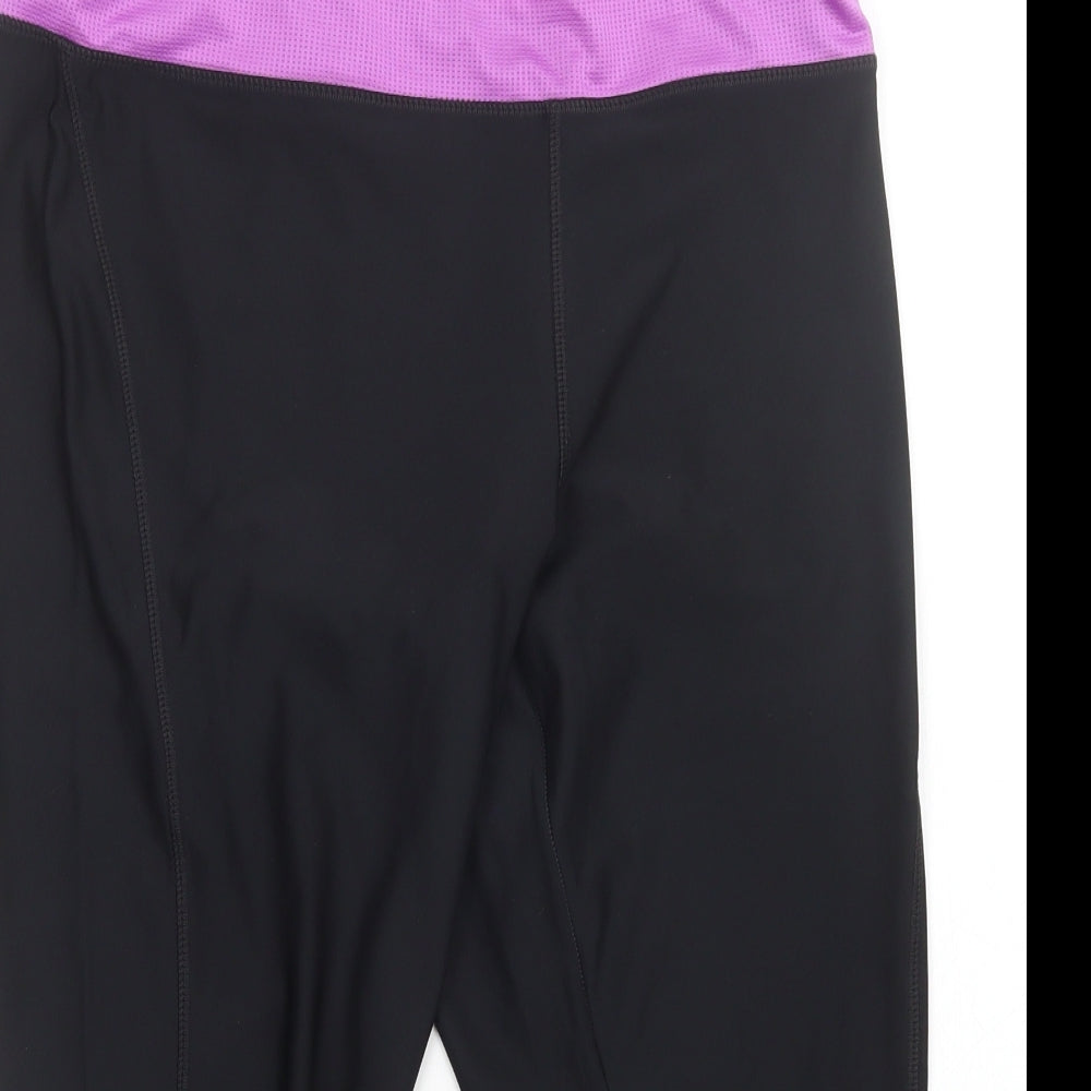 Athletic Works Womens Black   Compression Shorts Size L