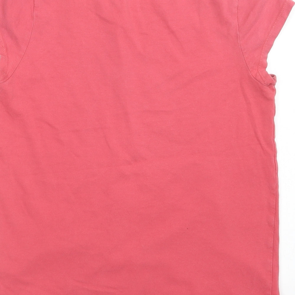 Lands End Girls Pink   Basic T-Shirt Size 10-11 Years