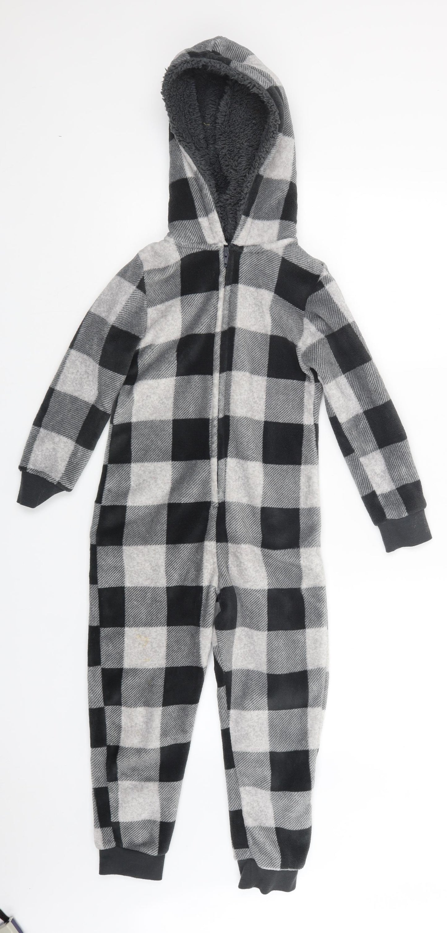 Peacocks Boys Grey Check   One Piece Size 6-7 Years