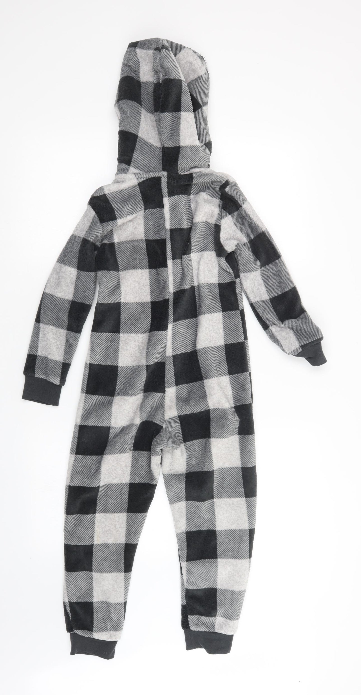 Peacocks Boys Grey Check   One Piece Size 6-7 Years