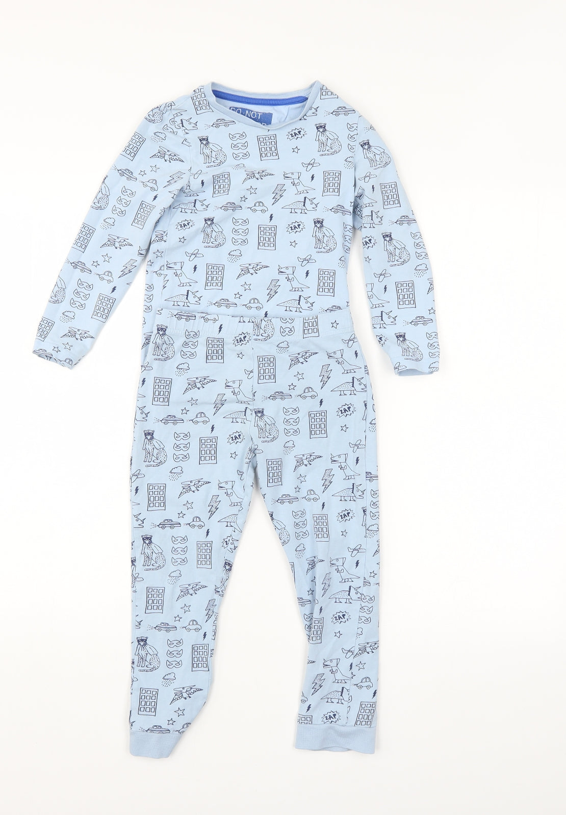 M&S Boys Blue    Pyjama Set Size 4-5 Years