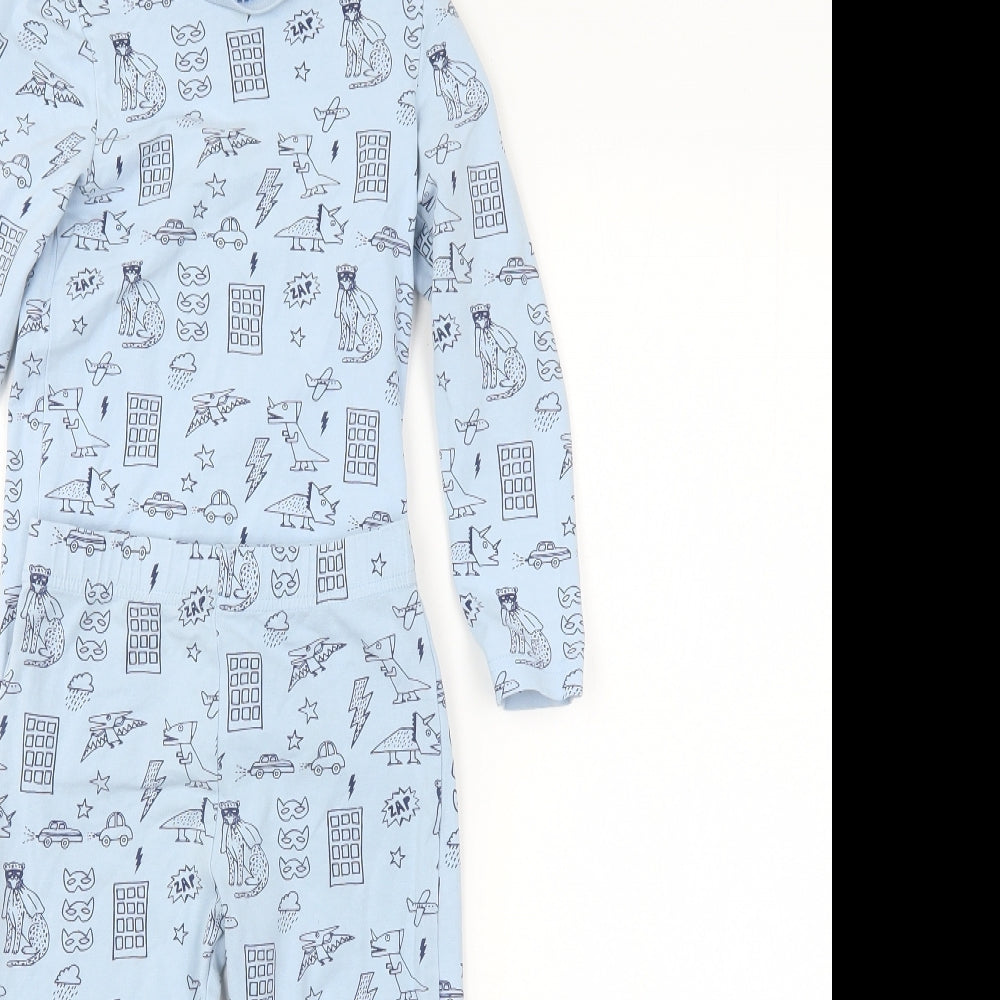M&S Boys Blue    Pyjama Set Size 4-5 Years