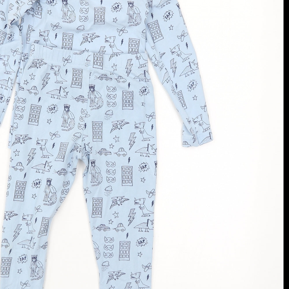 M&S Boys Blue    Pyjama Set Size 4-5 Years